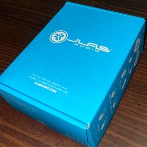 Wireless black earbuds by JLAB.